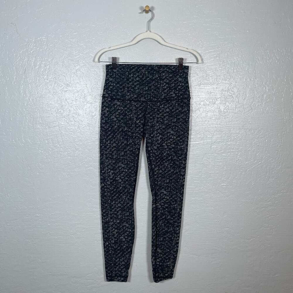 Lululemon Women 8 Black Gray Iridescent Multi Wunder Under Pant Nulux Athleisure